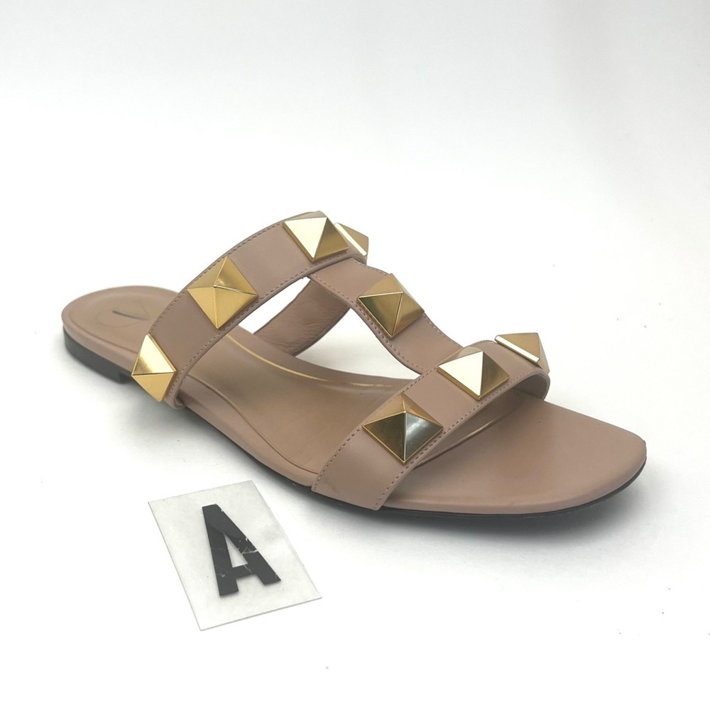 Valentino Roman Stud Slide Sandal sz 8